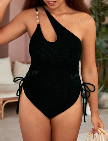 Costum de baie întreg Shein Curve+, negru