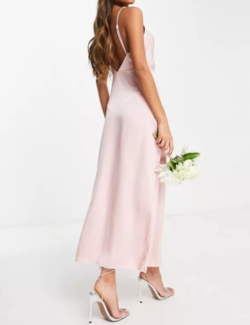 Rochie maxi ASOS, roz pudra