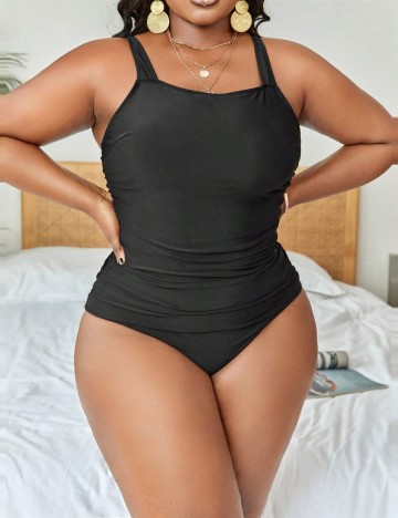 Costum de baie întreg Shein Curve+, negru