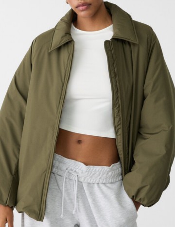 Geacă Stradivarius, kaki