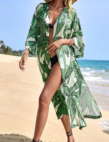 Cardigan de plajă Shein, verde