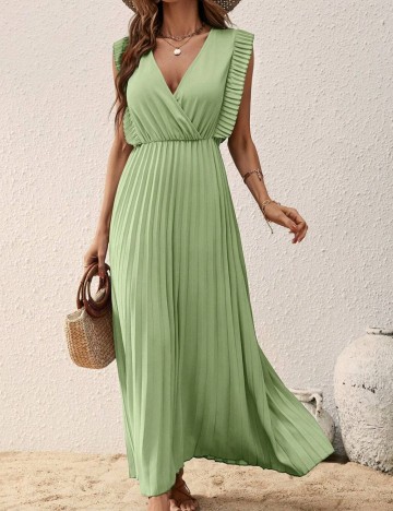 Rochie maxi Emery Rose, verde menta