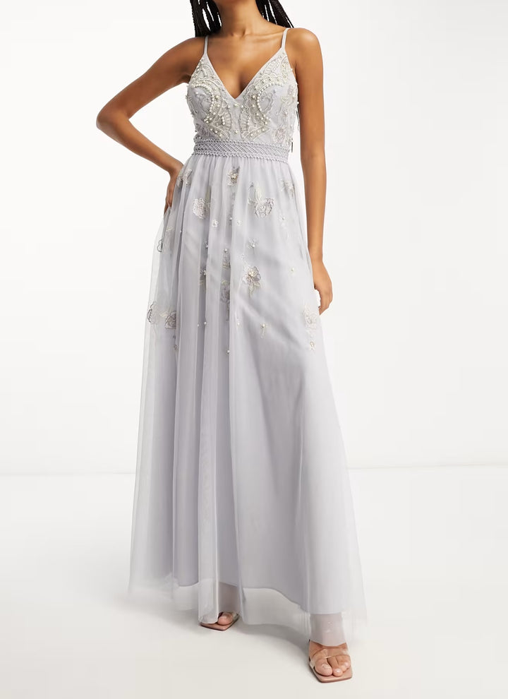 Rochie maxi ASOS, alb