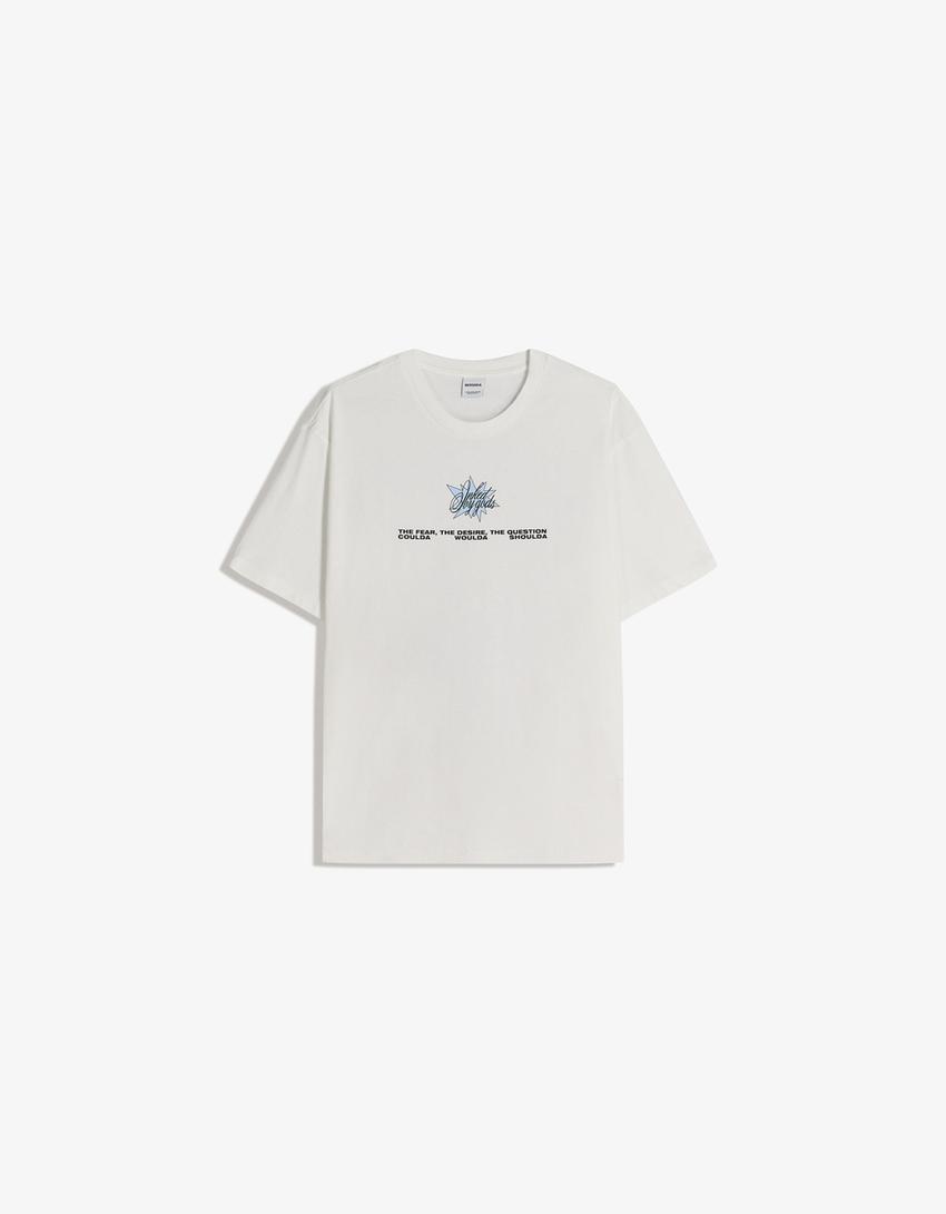 Póló BERSHKA, fehér