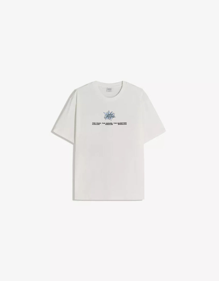 Póló BERSHKA, fehér