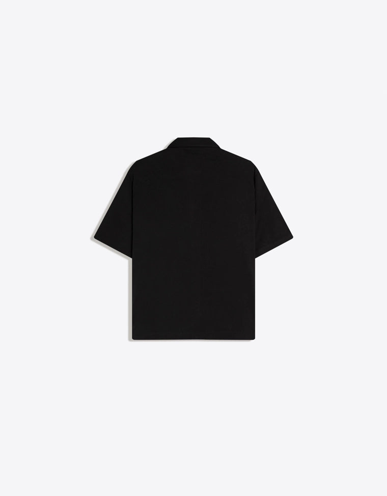 Cămașă cu mâneca scurtă BERSHKA, negru