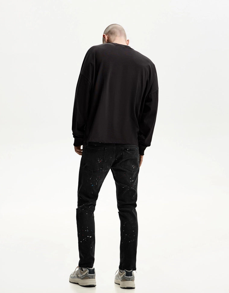 Jeans BERSHKA, negru
