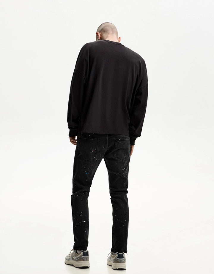 Jeans BERSHKA, negru