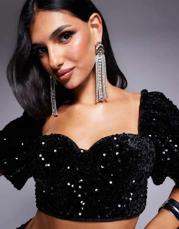 Top Asos, negru