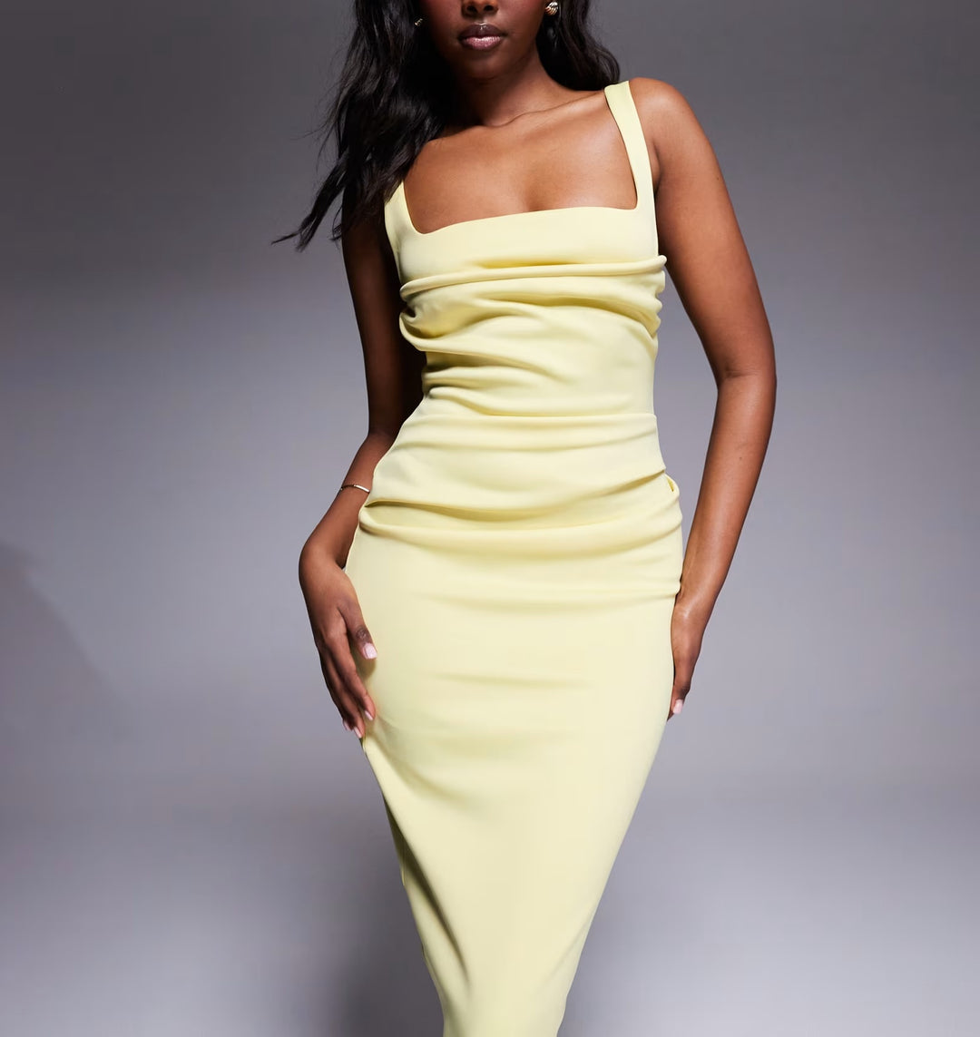 Rochie midi ASOS, galben