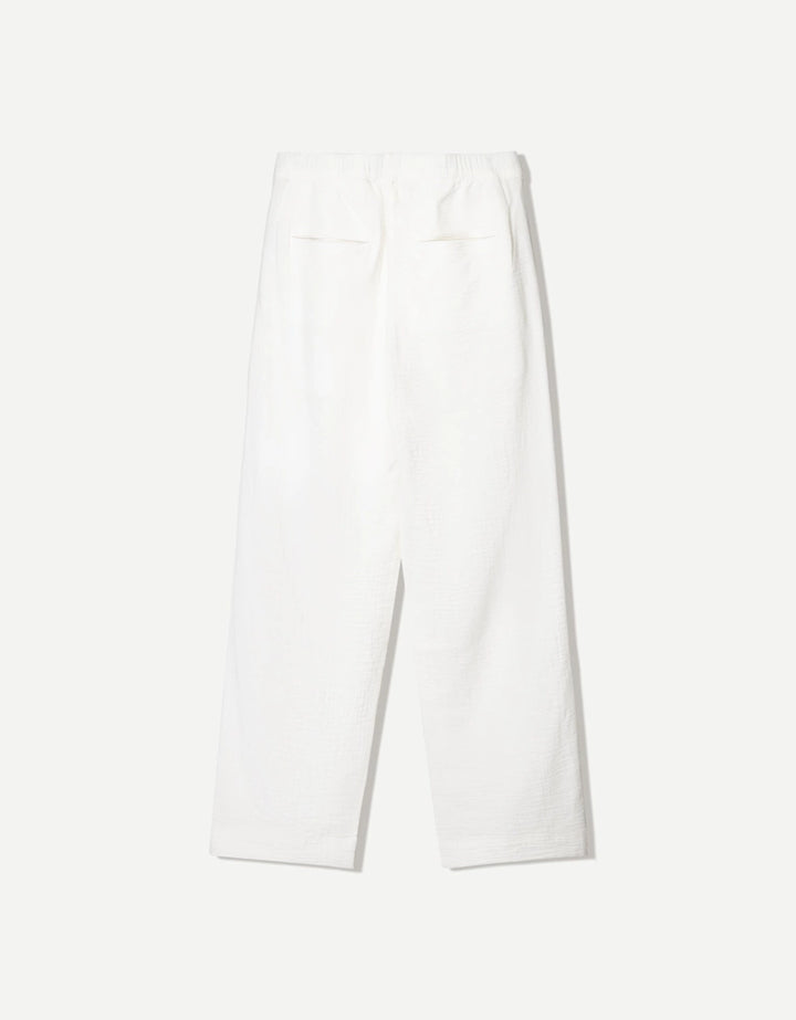 Pantaloni BERSHKA, alb