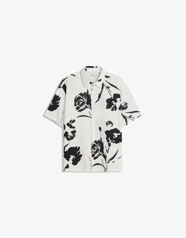 Cămașă cu mânecă scurtă BERSHKA, mix culori