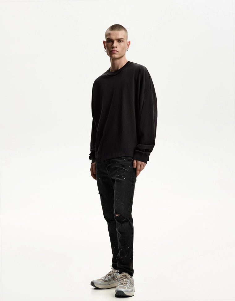 Jeans BERSHKA, negru