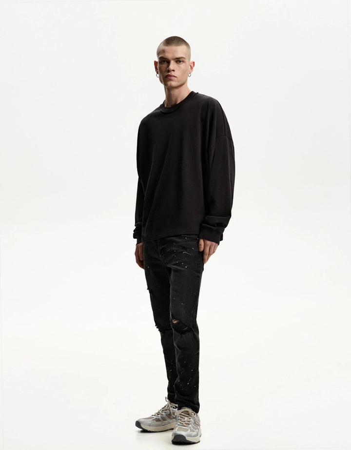 Jeans BERSHKA, negru