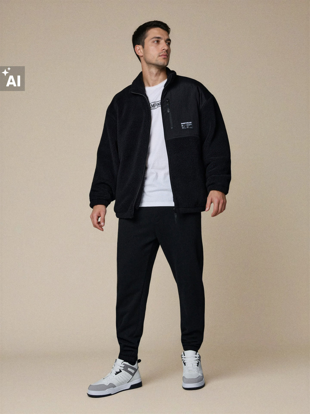 Pantaloni de trening SINSAY, negru