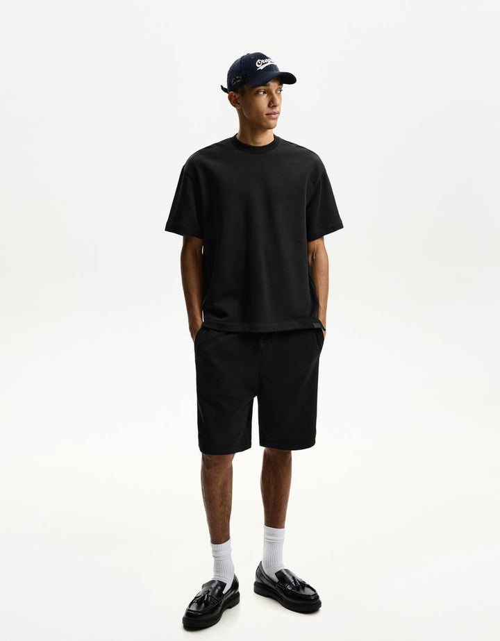 Póló BERSHKA, fekete