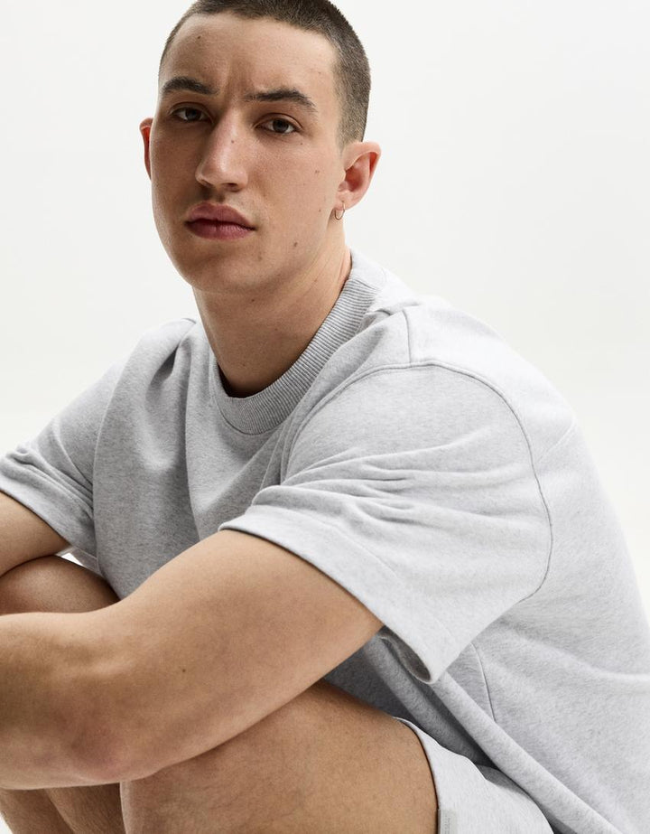 Tricou BERSHKA, gri