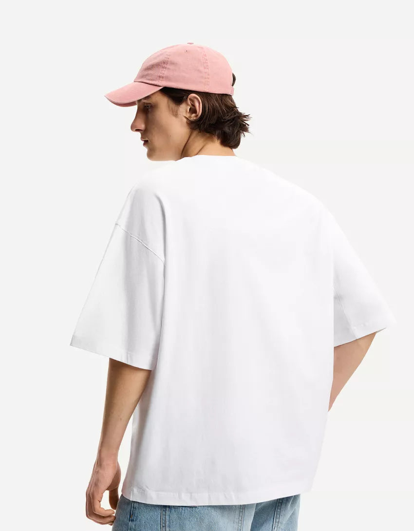 Tricou BERSHKA, alb
