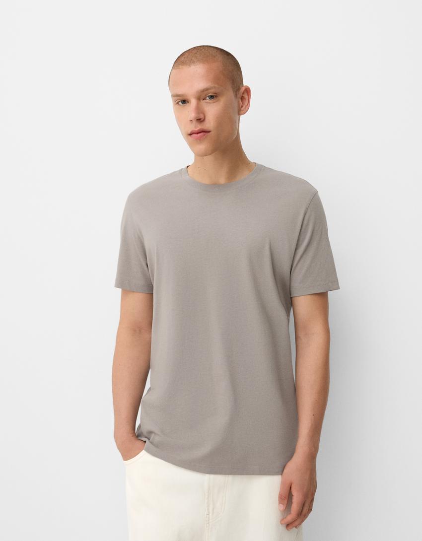 Póló BERSHKA, szürke