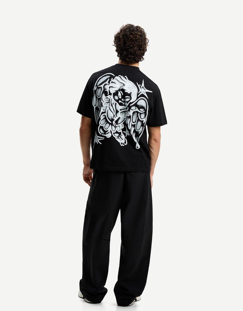 Tricou BERSHKA, negru