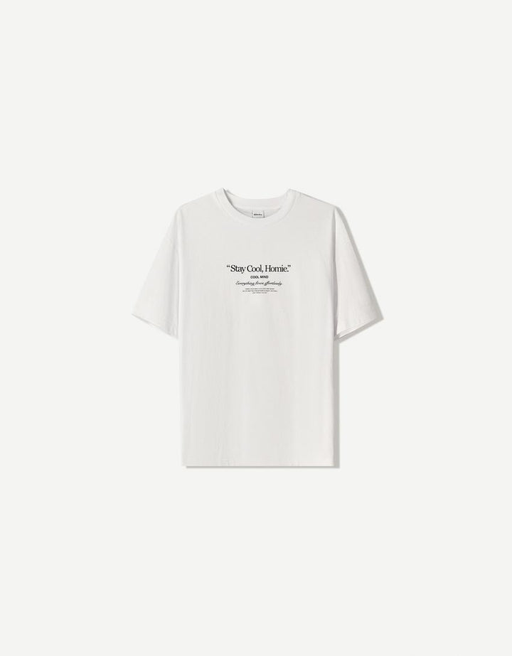 Póló BERSHKA, fehér