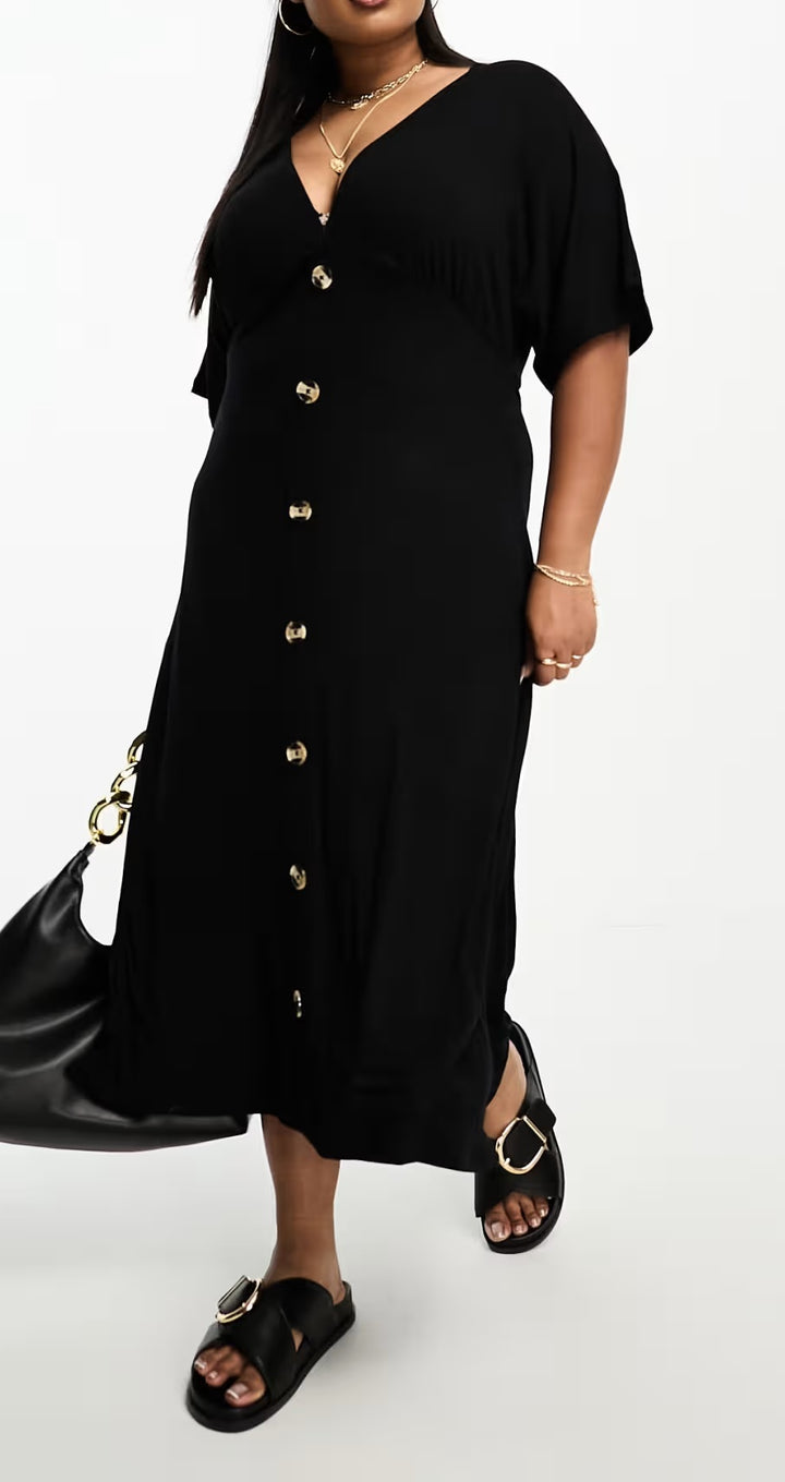 Rochie midi ASOS, negru
