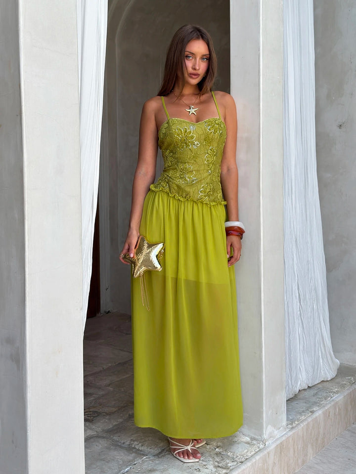 Rochie maxi SHEIN, verde