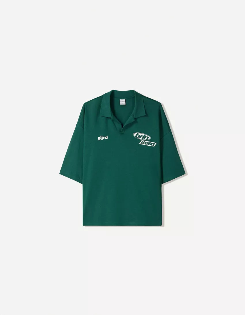 Tricou BERSHKA, verde