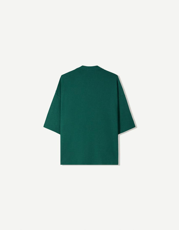 Tricou BERSHKA, verde