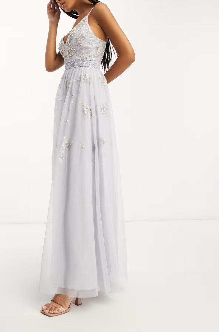 Rochie maxi ASOS, alb