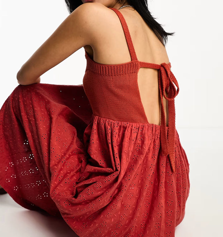 Rochie midi ASOS, portocaliu