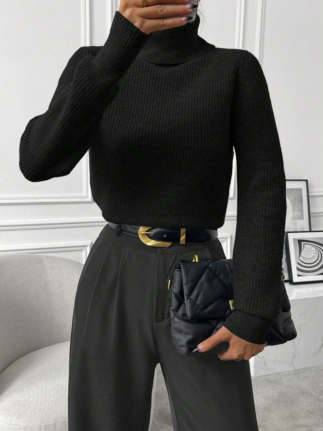 Pulover SHEIN, negru