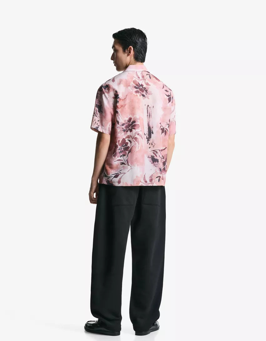 Cămașă cu mâneca scurtă BERSHKA, mix culori