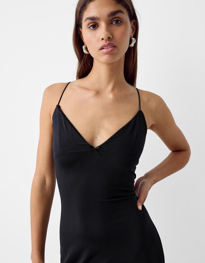 Rochie maxi BERSHKA, negru