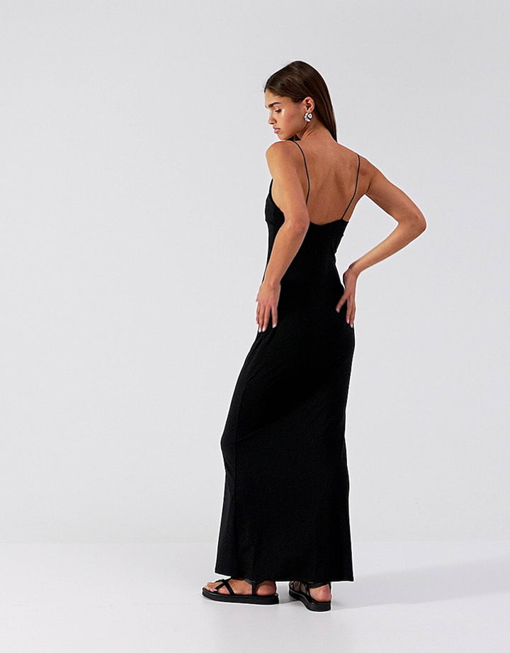 Rochie maxi BERSHKA, negru