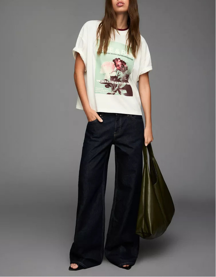 Tricou Bershka, gri