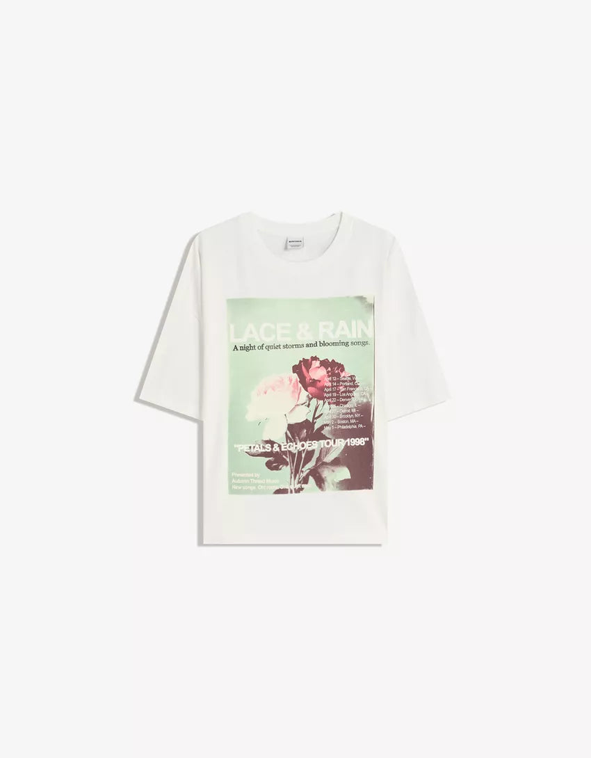 Tricou Bershka, gri
