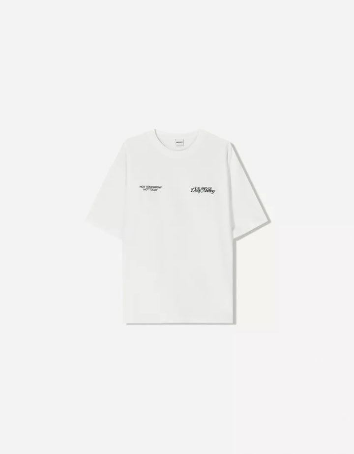 Tricou BERSHKA, alb