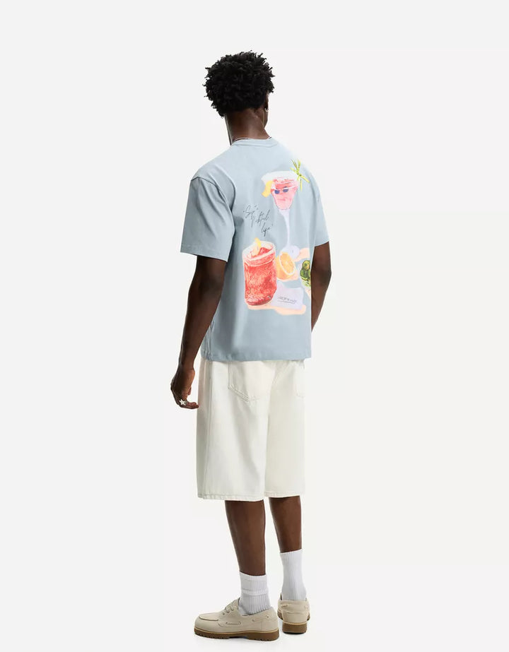 Tricou BERSHKA, albastru