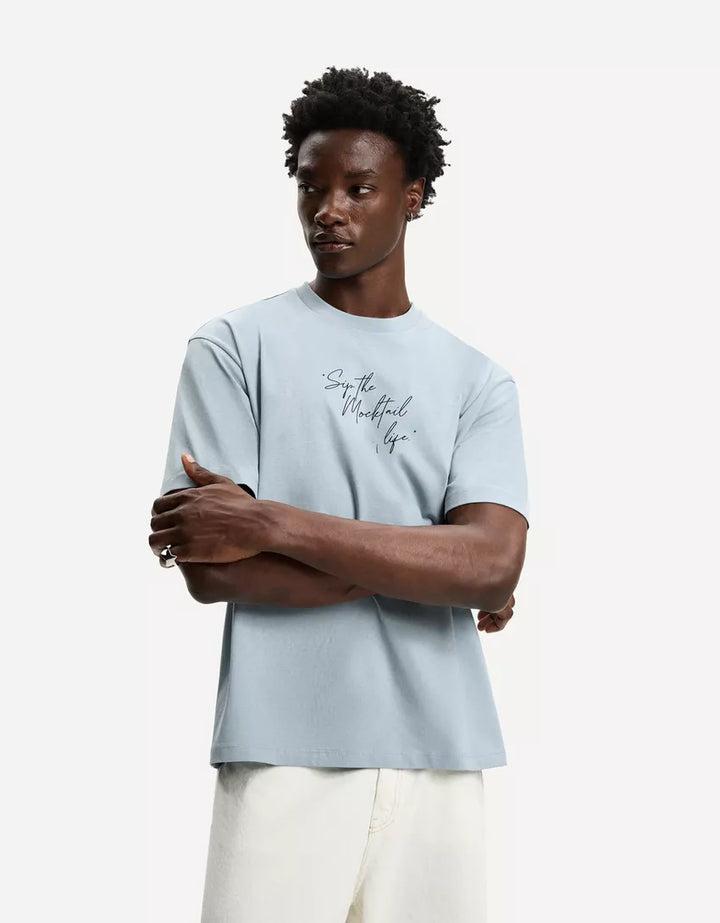 Tricou BERSHKA, albastru