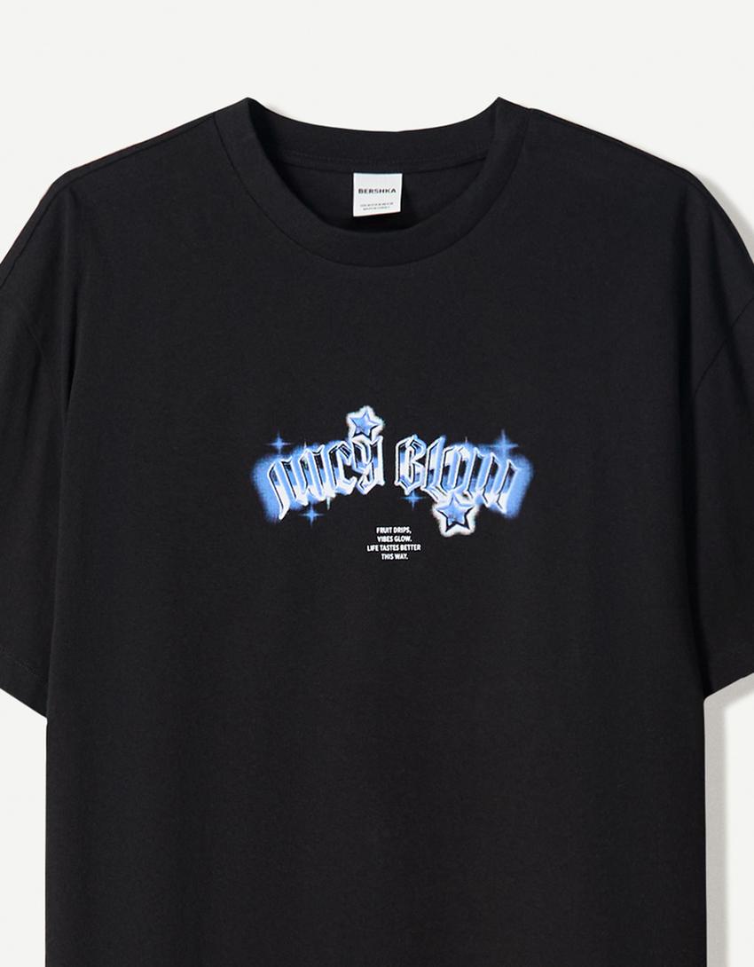 Tricou BERSHKA, negru