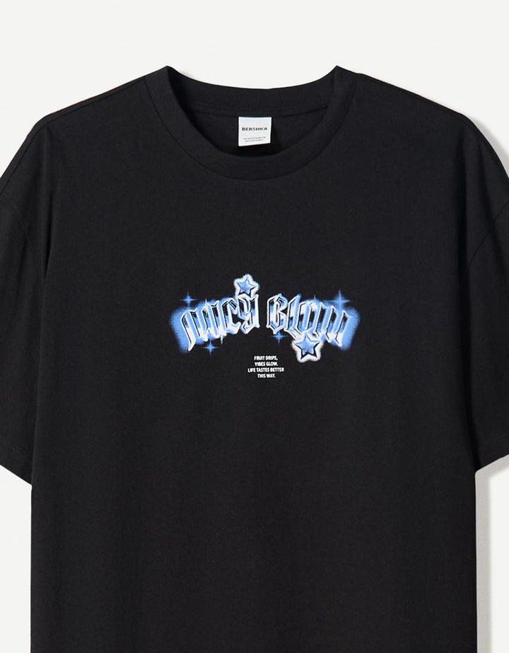 Tricou BERSHKA, negru