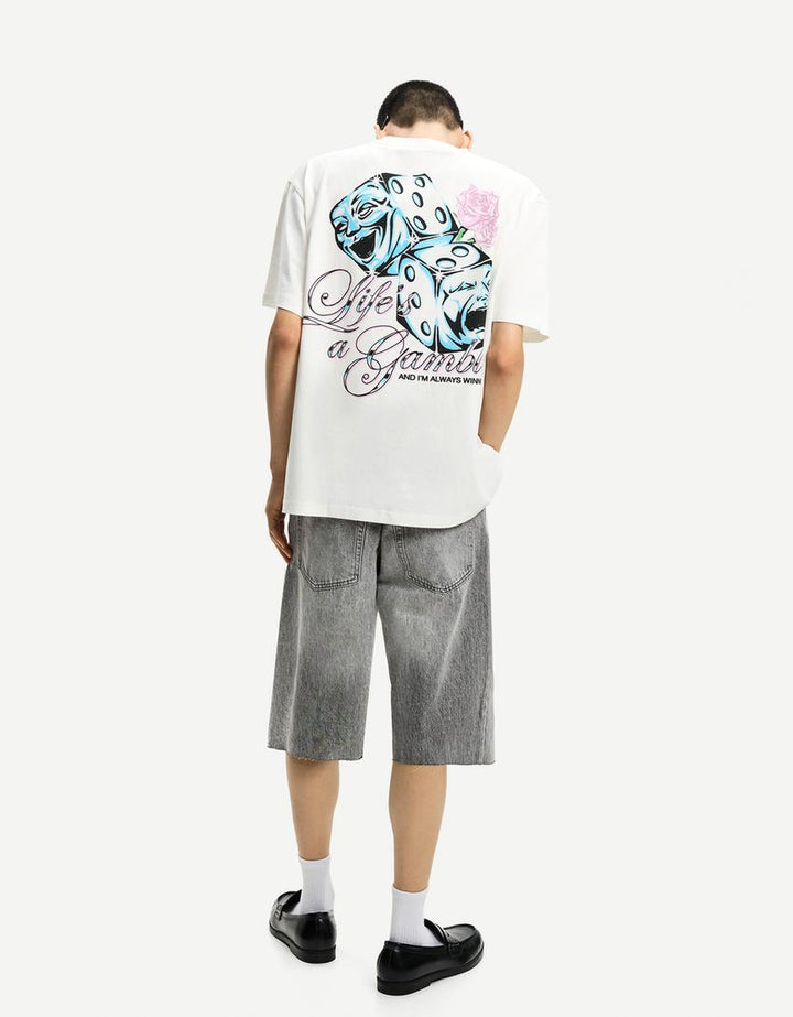 Tricou BERSHKA, alb