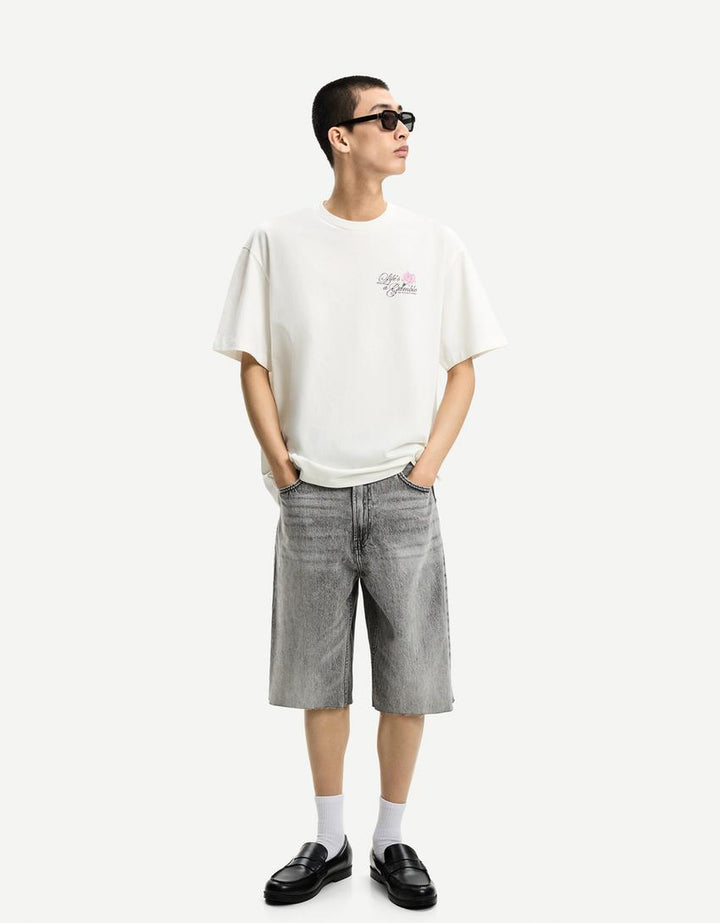 Tricou BERSHKA, alb