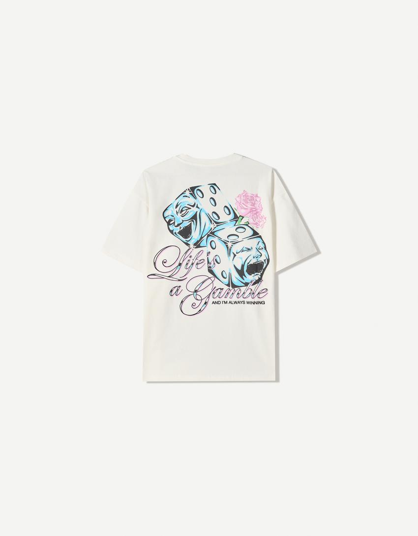 Tricou BERSHKA, alb