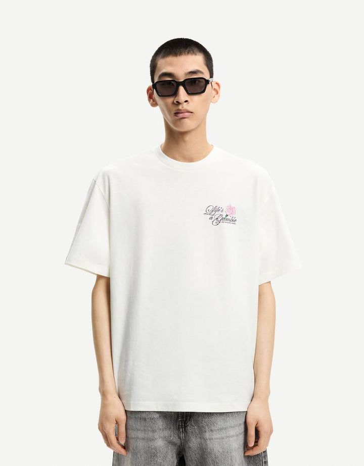 Tricou BERSHKA, alb