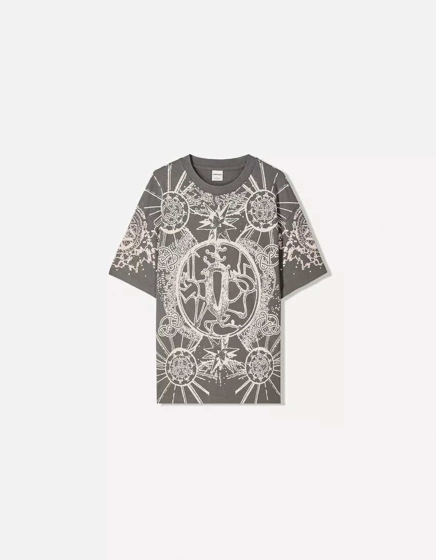 Tricou BERSHKA, mix culori