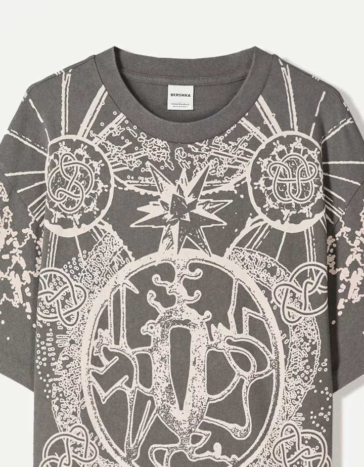 Tricou BERSHKA, mix culori