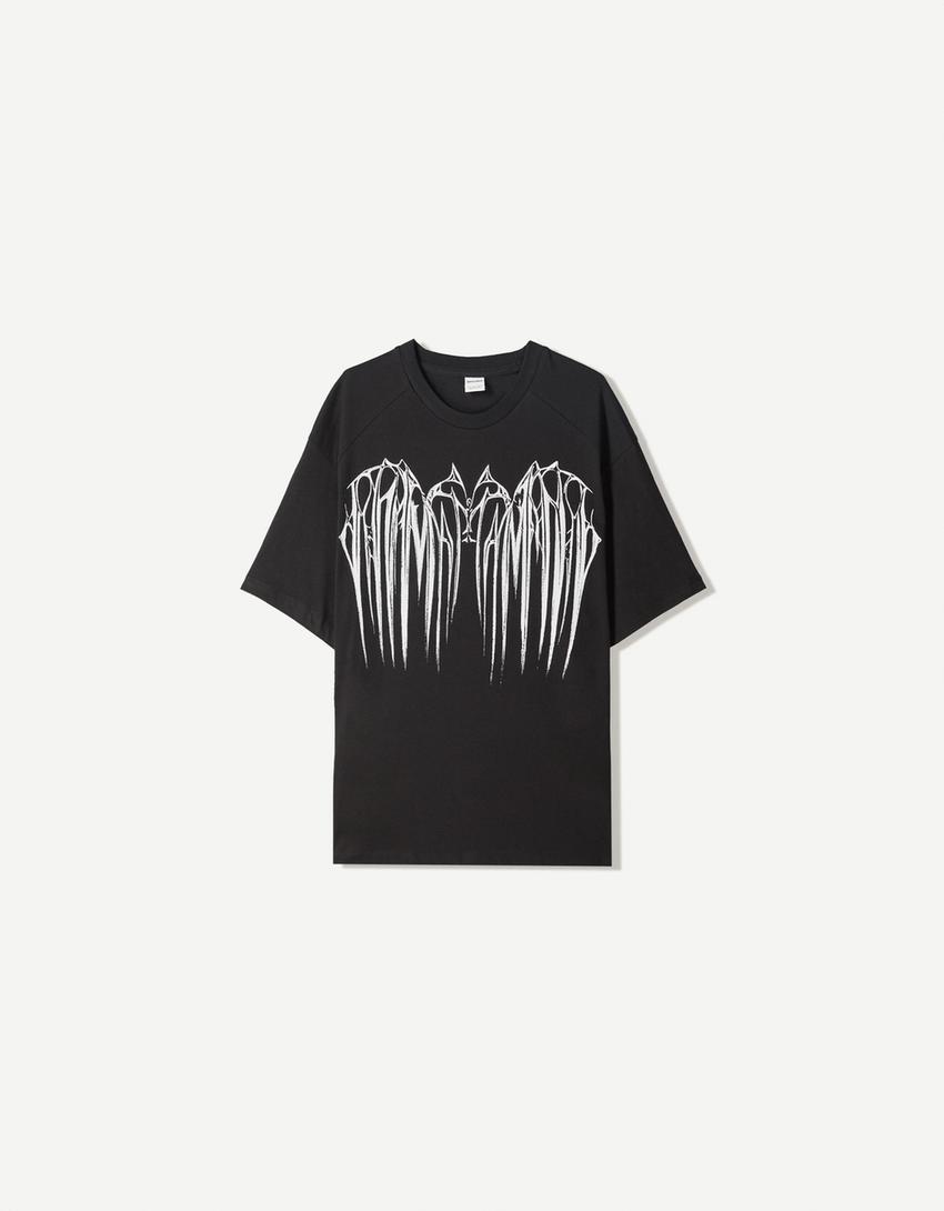 Tricou BERSHKA, negru