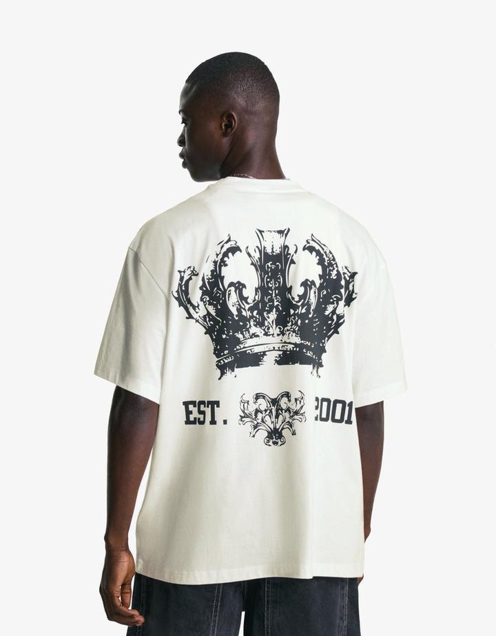 Tricou BERSHKA, alb